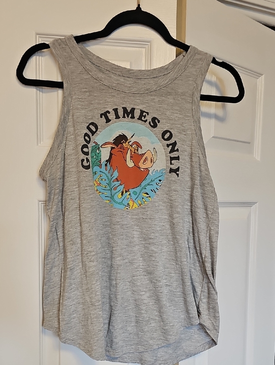Disney Tops - Womens Gray Lion King One-Piece Tank - "Good Times Only"